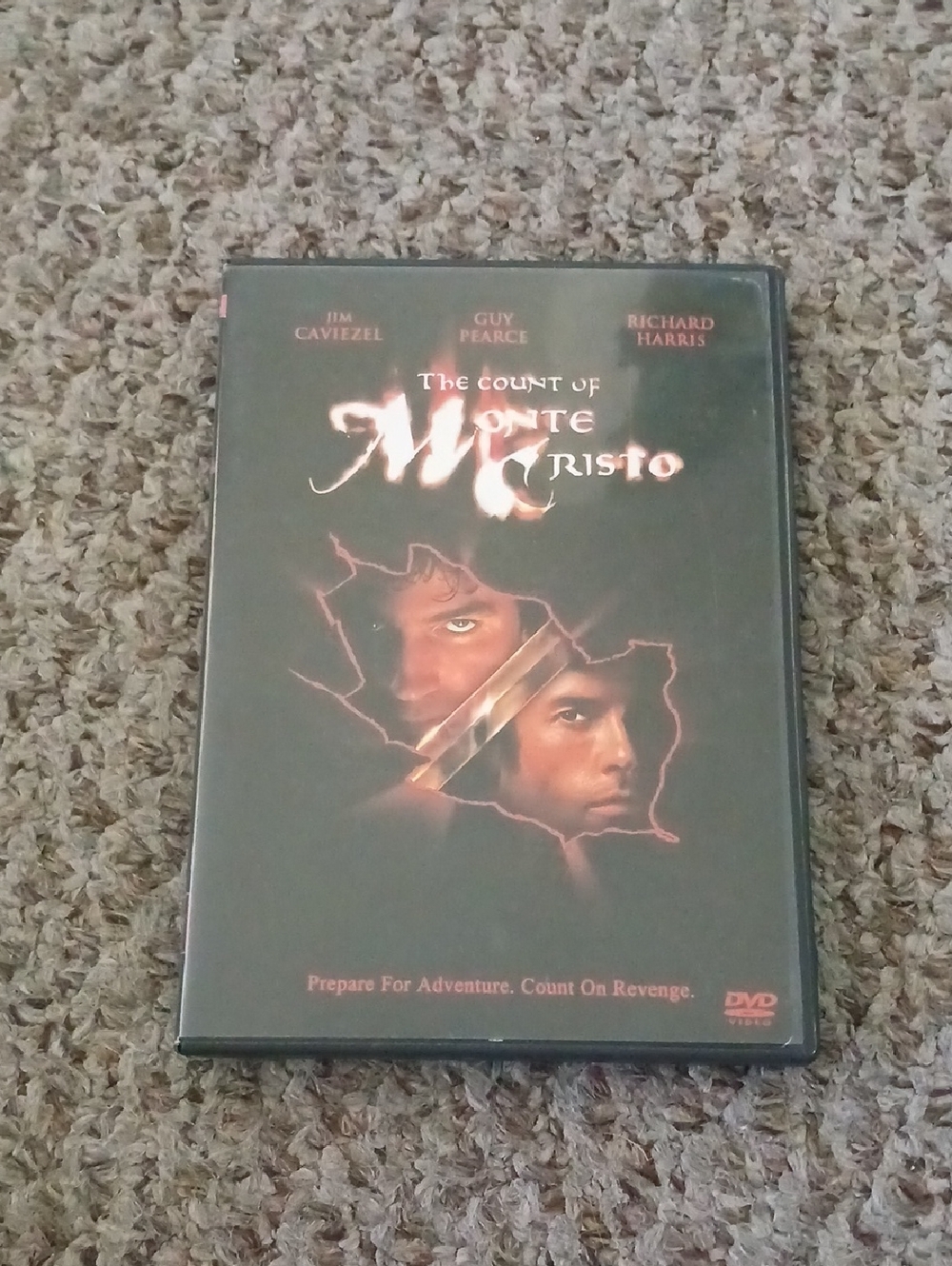 Touchstone Crystal The Count of Monte Cristo DVD Black & Red Cover